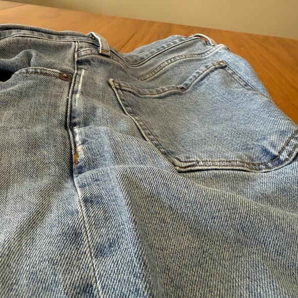 AGOLDE Jeans Size 26 Nico High Rise Button Fly Fray Raw Hem Light Wash Stretch - Picture 8 of 16